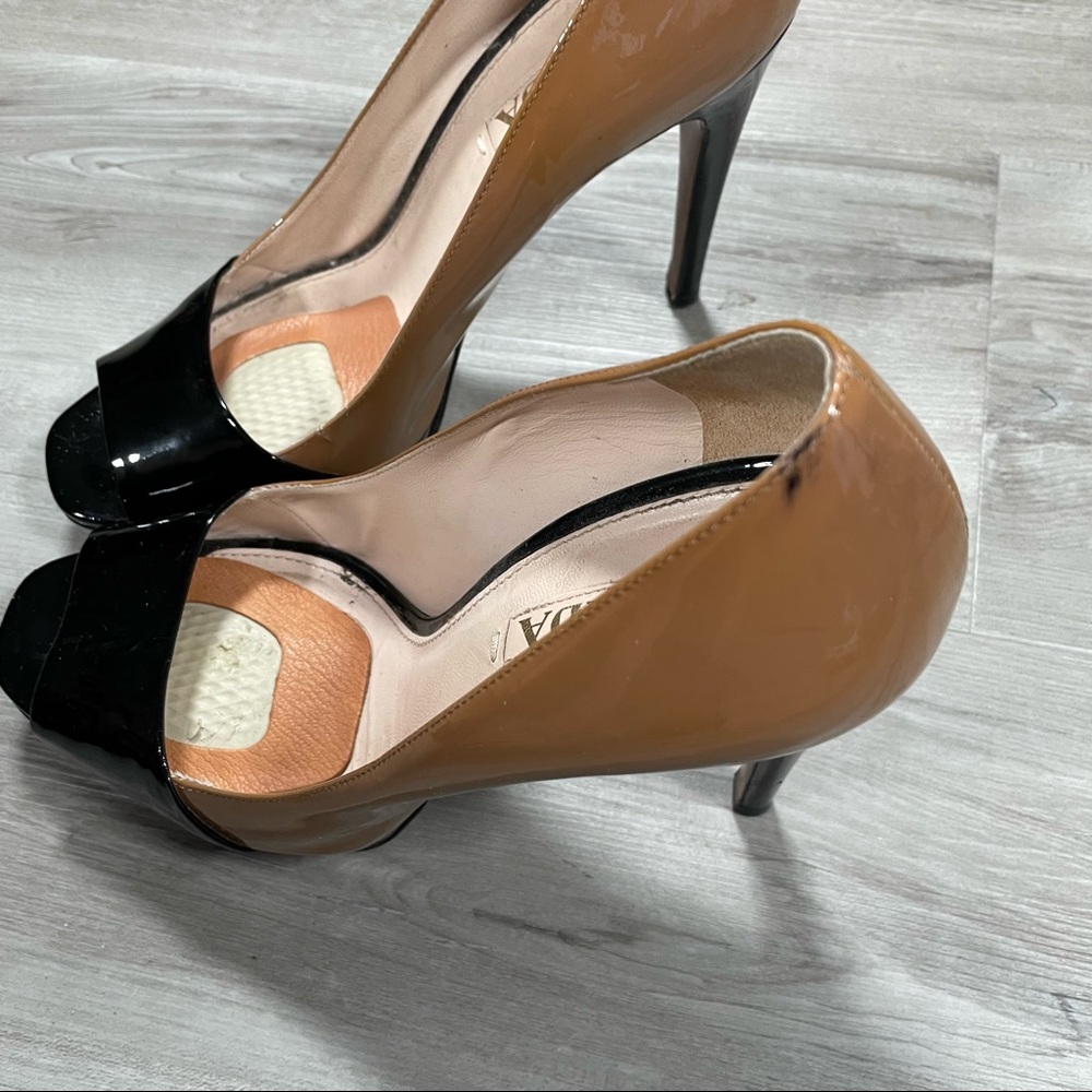 Prada Color Block Open Toe Heels - Picture 13 of 16